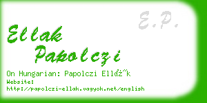 ellak papolczi business card
